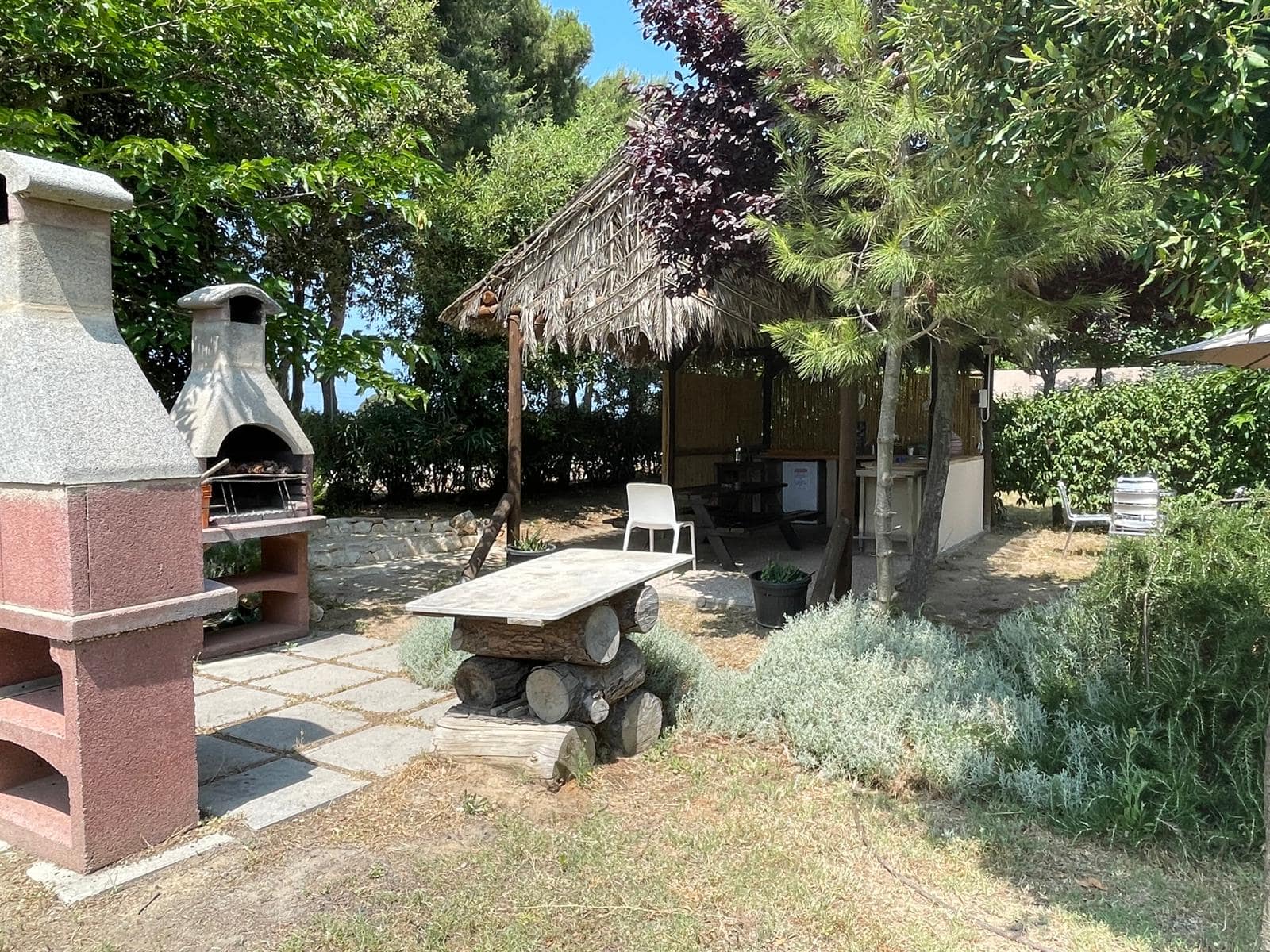 Area comune barbecue e cucina attrezzata